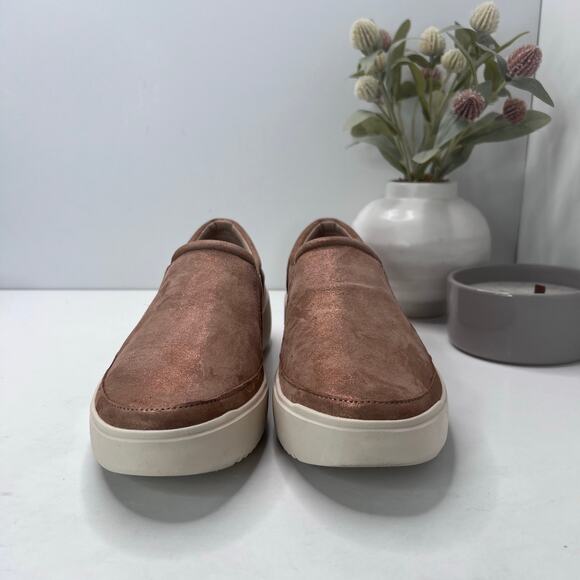 Vionic Kearny Platform Leather Slip-On Sneaker Loafer Tan Women 10M - Picture 4 of 10